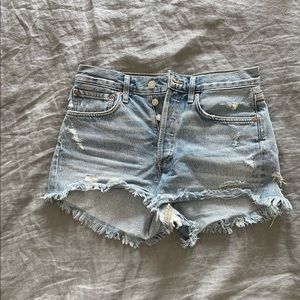 Agolde parker denim shorts